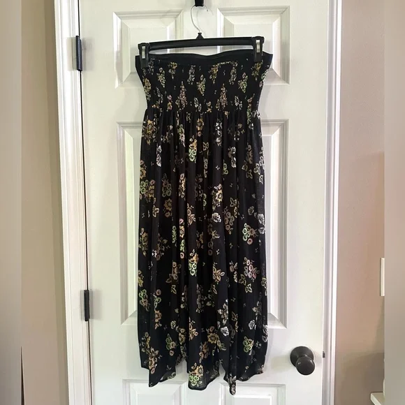 Free People Kitty Midi Dress Floral Strapless Dress Size Small - Picture 8 of 13
